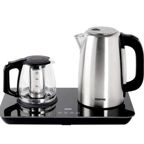 Geepas 2 In 1 Digital Tea Maker - Stainless Steel Filter Temperature Adjusting, Boil-Dry Protection