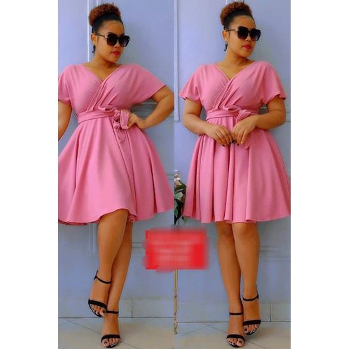 Ladies Classy Dress - Pink