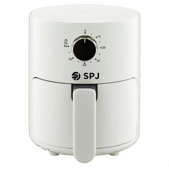 SPJ 4 Litres, Hot Air Fryer, With Preheating And Keeping Warm, Without Oil And Fat, Non-Stick Basket - Cream