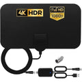 Powerful Indoor TV Aerial, TNT Antenna With Signal Amplifier, 120 Miles HDTV Range 1080P HD 4K VHF UHF FM Antenna